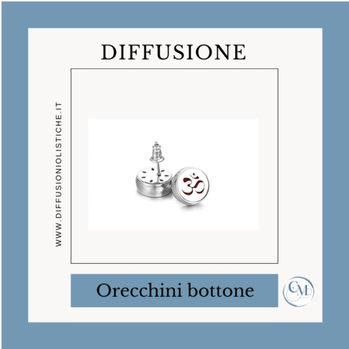 Orecchini a bottone Simbolo OM