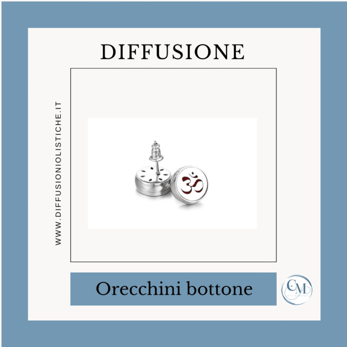 Orecchini a bottone Simbolo OM
