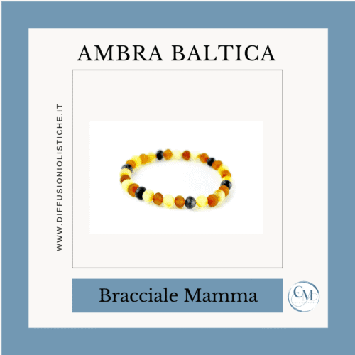 Bracciale Ambra Baltica Multicolor Satinata Adulto