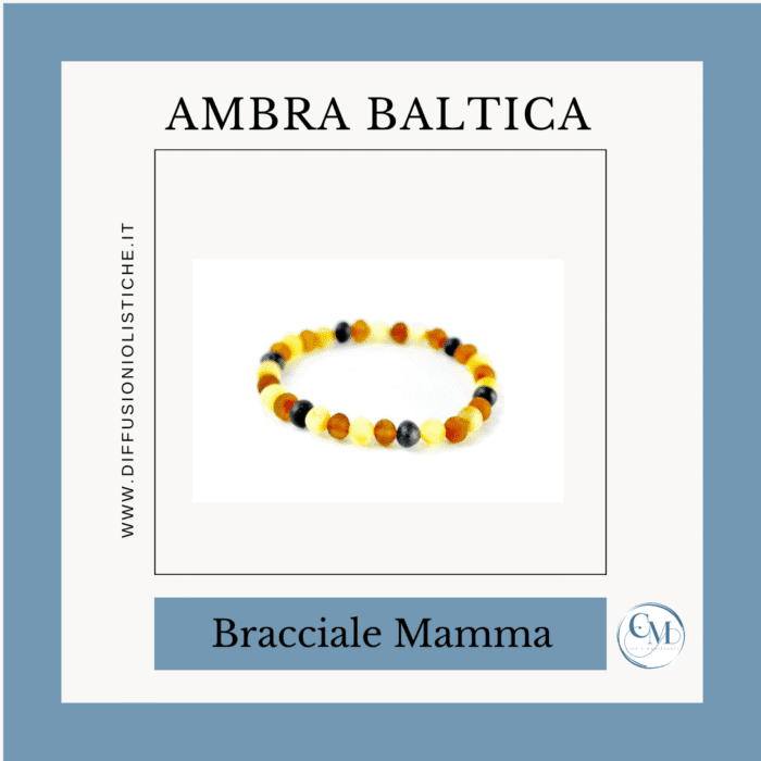 Bracciale Ambra Baltica Multicolor Satinata Adulto