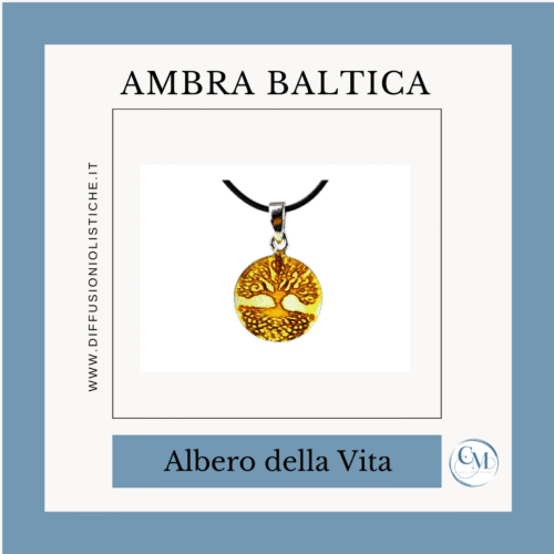 Collana con Pendente in Ambra - Albero della Vita