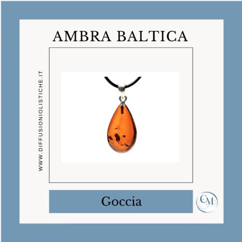 Collana con Pendente in Ambra - Goccia