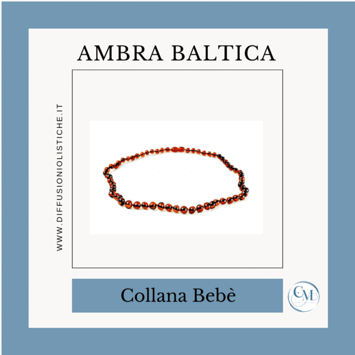 Collana Ambra Baltica color Cognac Bambino